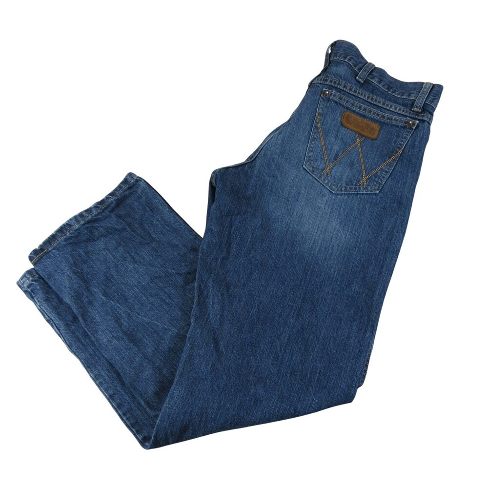 Wrangler Retro Mens Jeans Relaxed Boot 32 x 30 100% Cotton Medium Wash Boot Cut